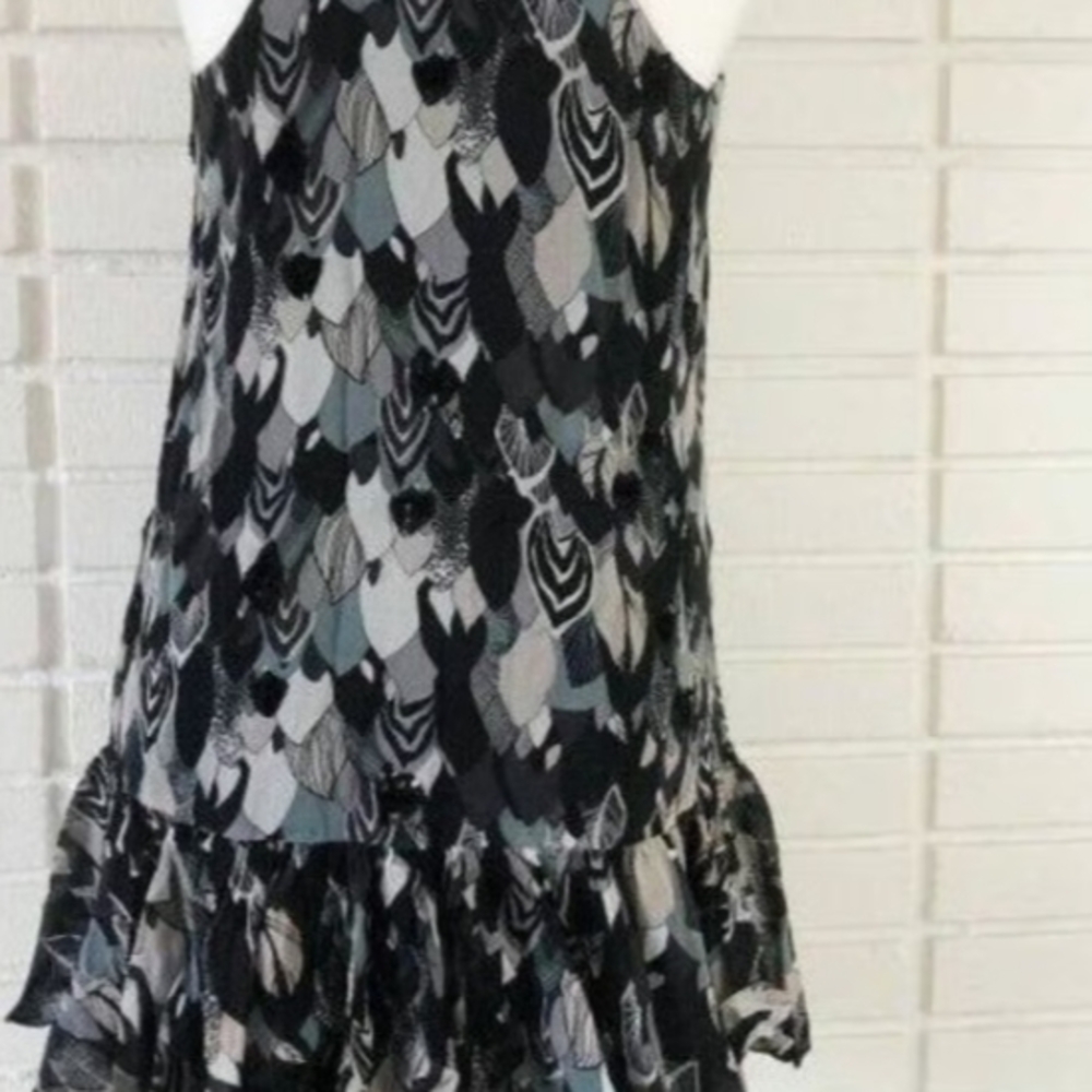 FLAPPER'ESQU French Connection Multicolor Sequined Drop Waist Dress Nwot - Picture 4 of 10